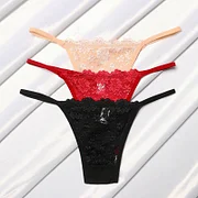 Kissbake 10PCS/SET Women's Lace Panties Ladies Sexy Cotton Underwear Female Thong Hollow Out Low Waist Lingerie Seamless G-String