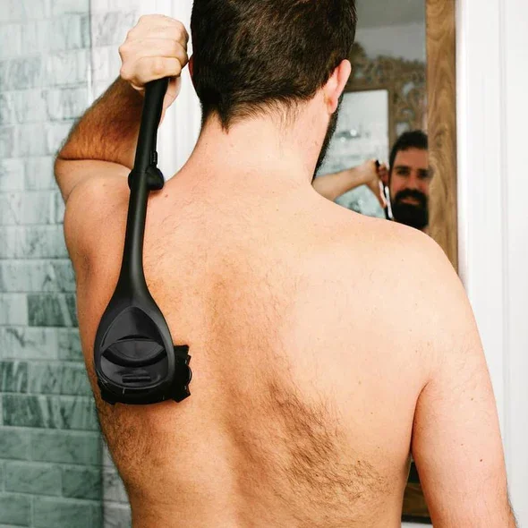 Back And Body Shaver for Men, Ergonomic Handle Trimmer