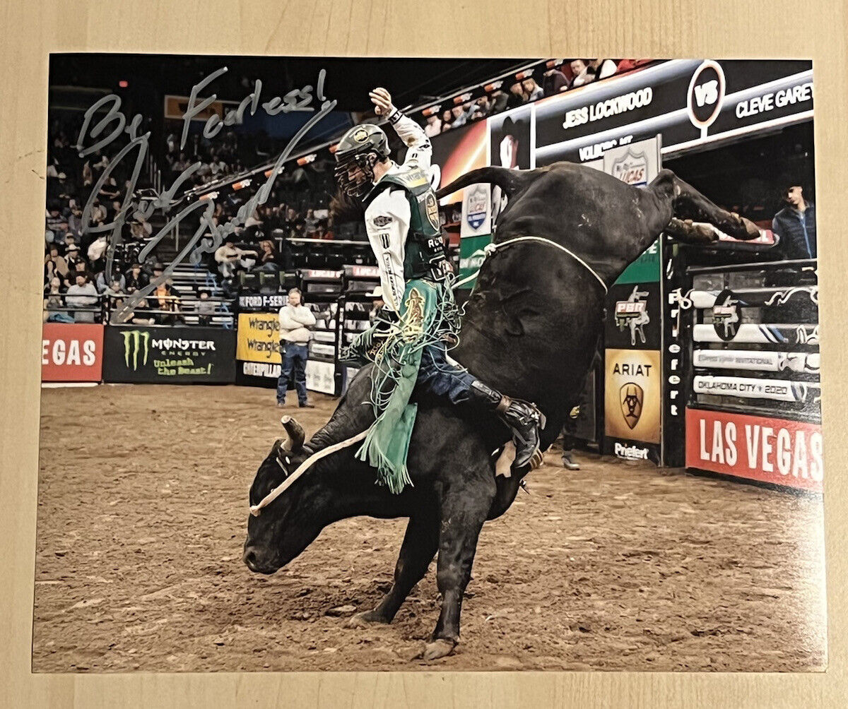 JESS LOCKWOOD HAND SIGNED AUTOGRAPHED 8x10 Photo Poster painting BULL RIDER RODEO CHAMP COA