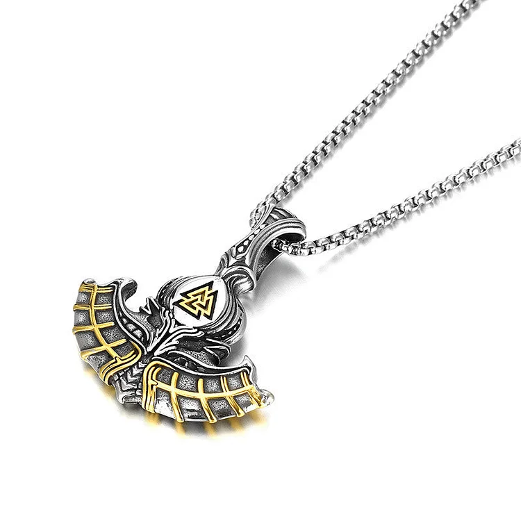 Coutureaura Thor Axe With Valknut Necklace