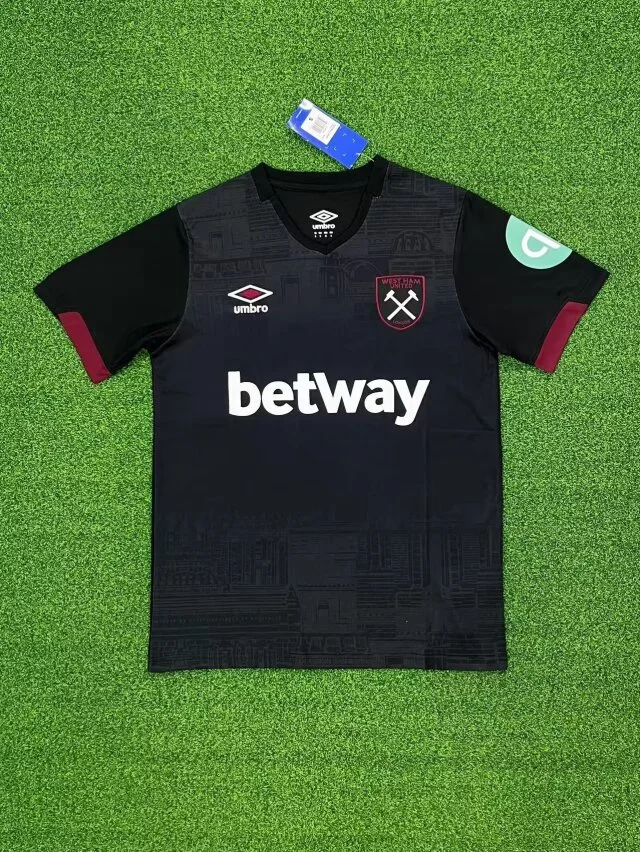 2024/25 West Ham United Away Black Jersey 1:1 Thailand Quality