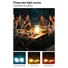 Solar Foldable Camping Light Rechargeable Portable Flashlight Hanging Tent Light