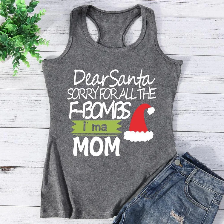 Dear Santa Sorry For All The F Vest Top-Annaletters