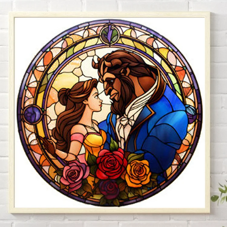 CUSTOM Finished Diamond outlets Painting - The Enchanter of the Beast - Stain Glass Look