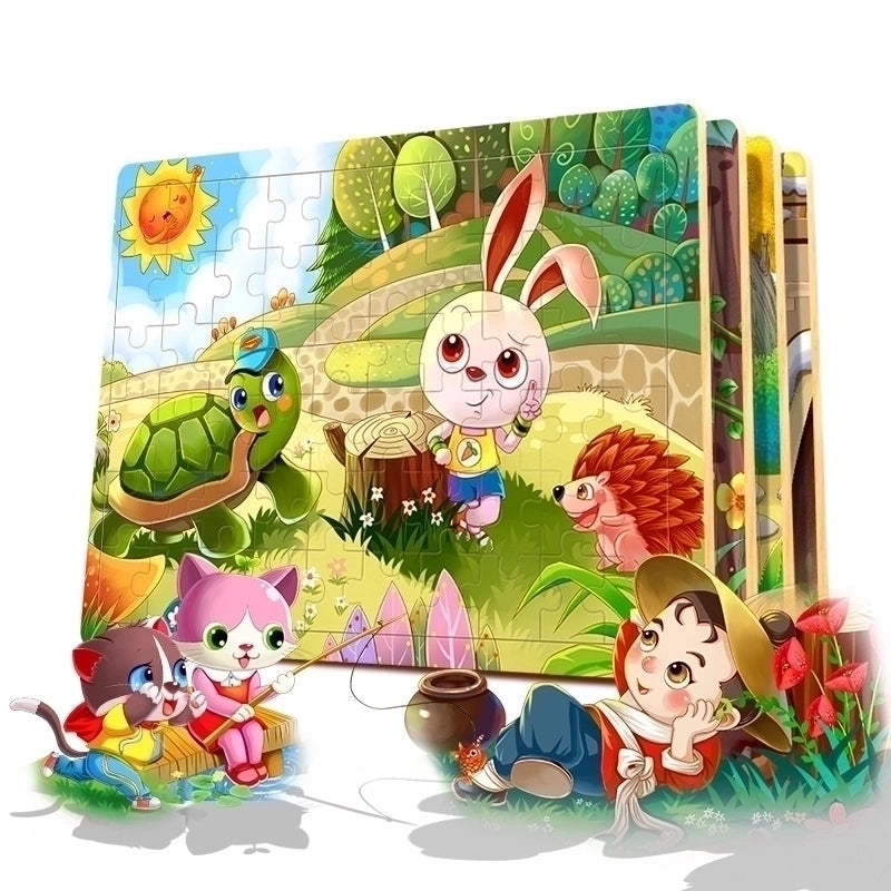 Puzzles Toddler(3-6years) Cartoon Wood Toys