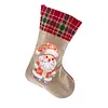 DIY Diamond Painting Christmas Stockings Hanging Ornaments Large Capacity Xmas Socks Pendant Wear Resist Candy Gift Storage Bags for Family Christmas Holiday Party Decoration (Santa Claus)
