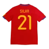 Vintage Soccer Jersey SILVA #21 Spain Home 2010