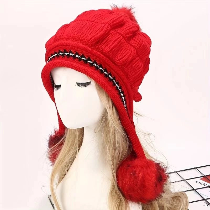 Women’s Sweet Minimalist Color Block Eaveless Wool Cap