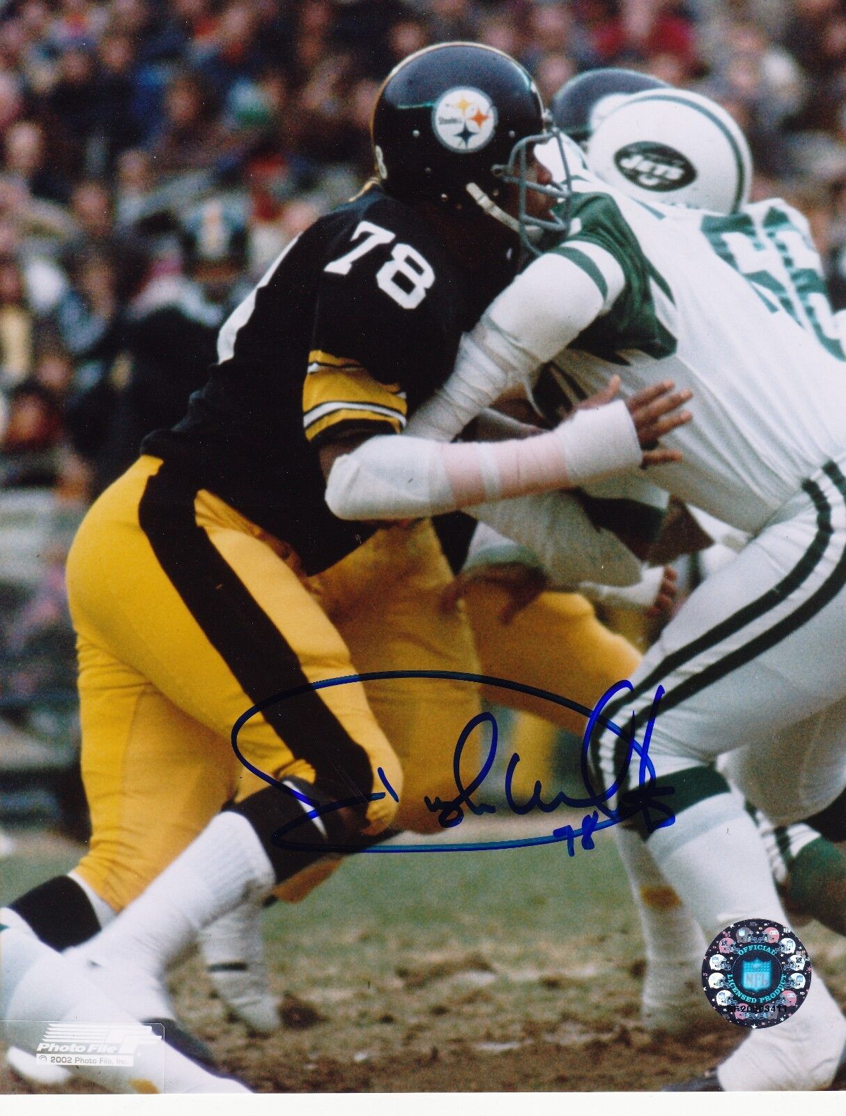 DWIGHT WHITE PITTSBURGH STEELERS ACTION SIGNED 8x10