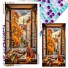 Diamond Painting - Full Round Drill - Window Autumn Scenery(Canvas|40*70cm)