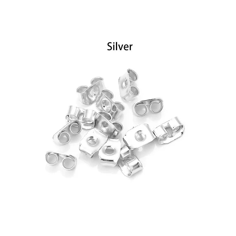 100 PCS/Package 3.5*5mm 4.5*6mm Iron Solid Color Earplug