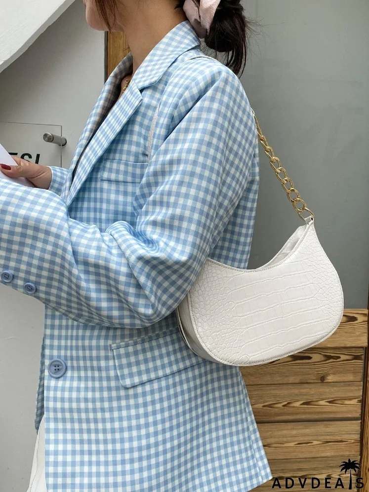 Croc Embossed Hobo Bag