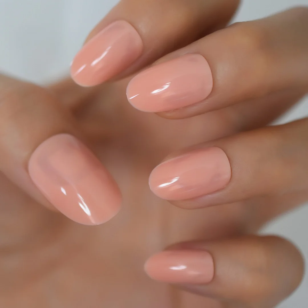 Optional Pure Black Color Detachable Medium Coffin Gelx Tips Matto False Hand Nail Stick On Finger Nails Simple Design 24Pcs/Set-Nail Inspo