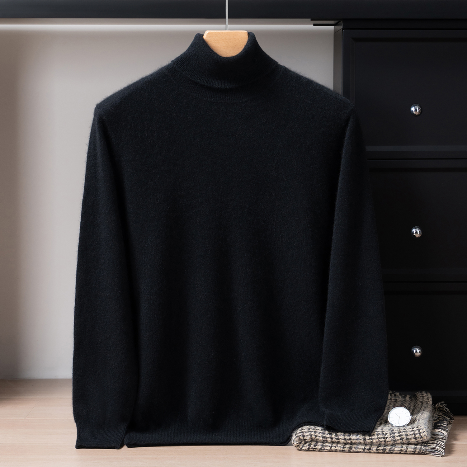 Men's Turtleneck Cashmere Sweater | Winter Softness & Quality REAL SILK LIFE