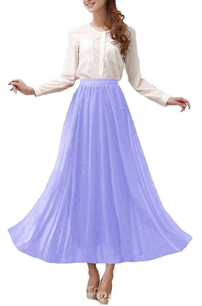 Maxi Skirt Womens Chiffon Retro Long Maxi Skirt Vintage Dress
