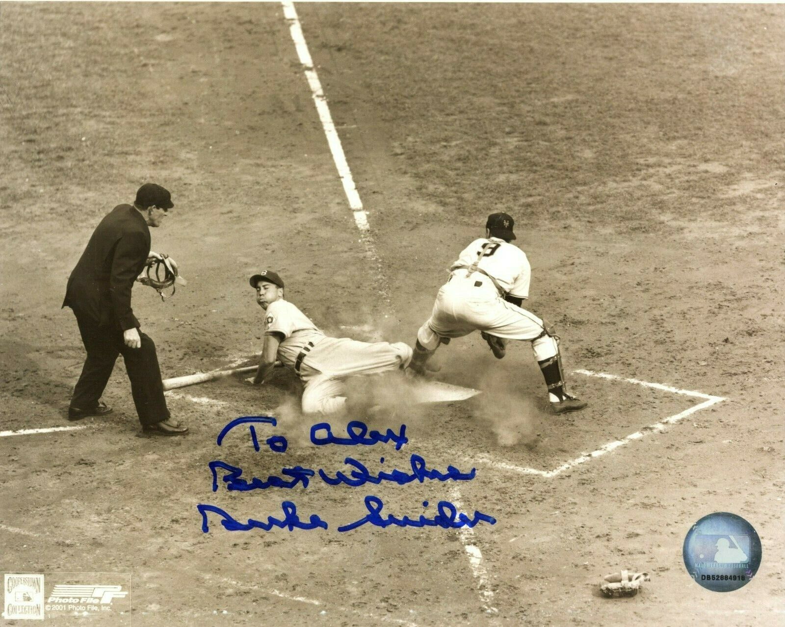 Duke Snider Autographed Signed To Alex