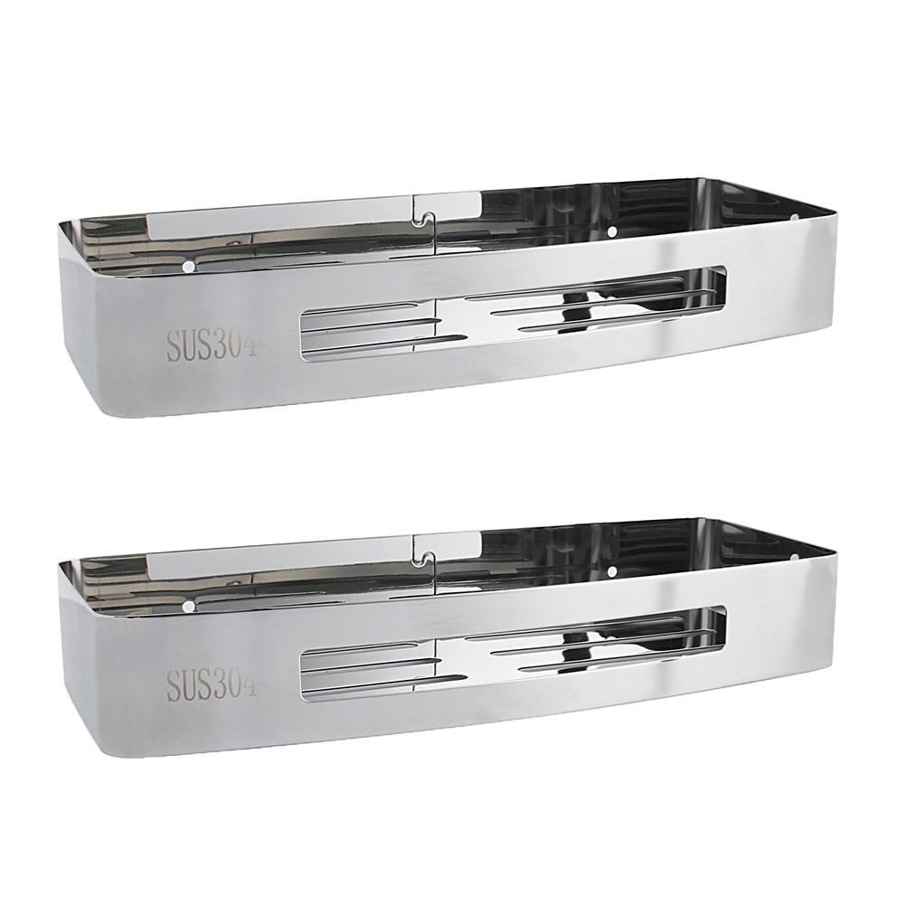 

2*Stainless Steel Bathroom Shelf Shampoo Storage Racks Kitchen Holder (B), 501 Original