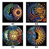 Mandala Soleil Lune-Peinture Diamant Sp&eacute;ciale Partielle-30*30CM