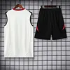 2025/2026 Manchester United Pre-Match Training White Vest+Shorts Football1:1 Thai Quality
