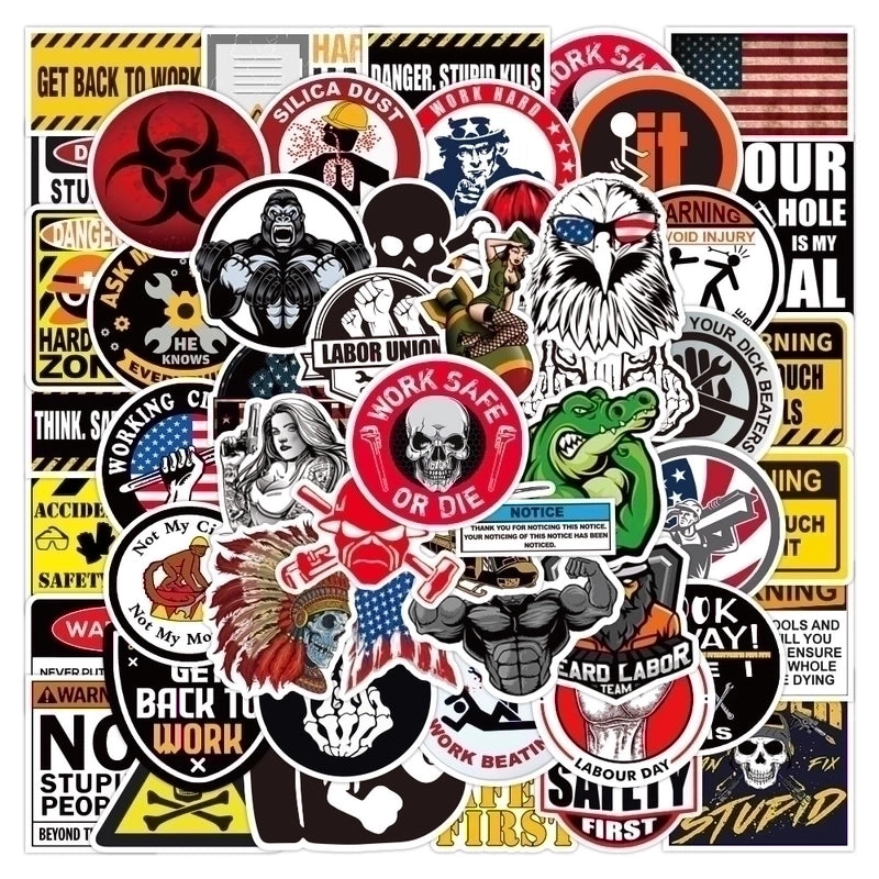 1 Set Human Letter Skull Halloween PVC Cute Stickers