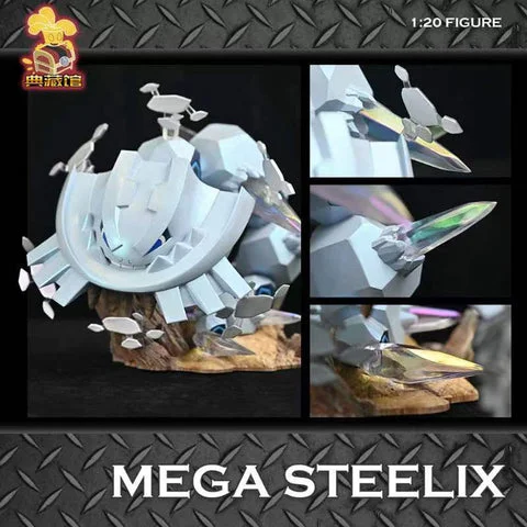 1/20 Scale World Zukan Mega Steelix & Jasmine & Ampharos - Pokemon