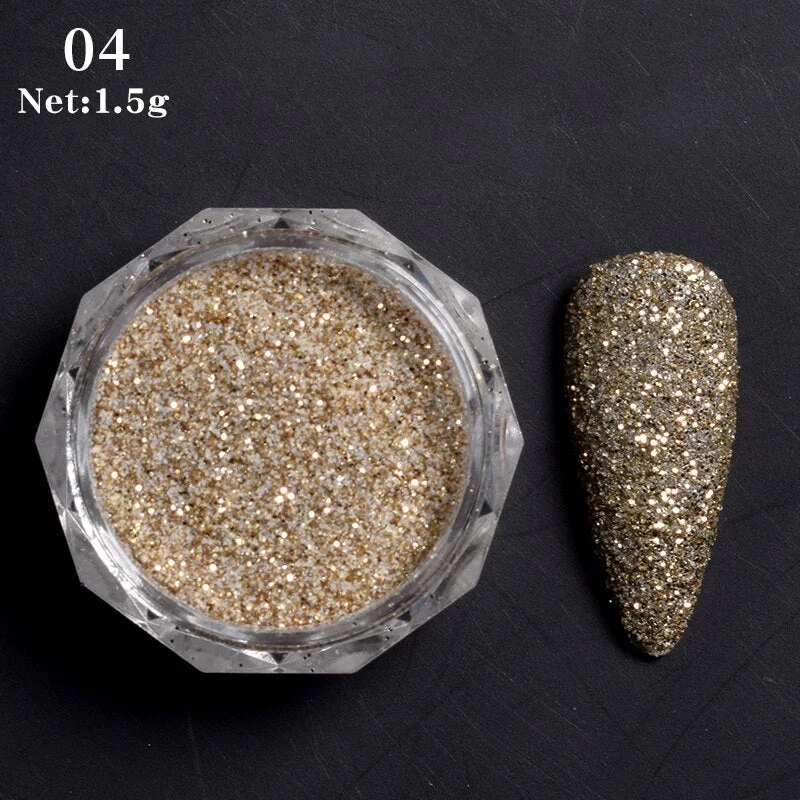 1 Box Solid Mirror Nail Glitters Powder  Dust for Metal Nail Art Nail Powder Chrome Pigment DIY Nail Art Decorations-Nail Inspo