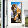 Diamond Painting-DIY Full Round Drill Tiger on the Hillside(70*40 CM)