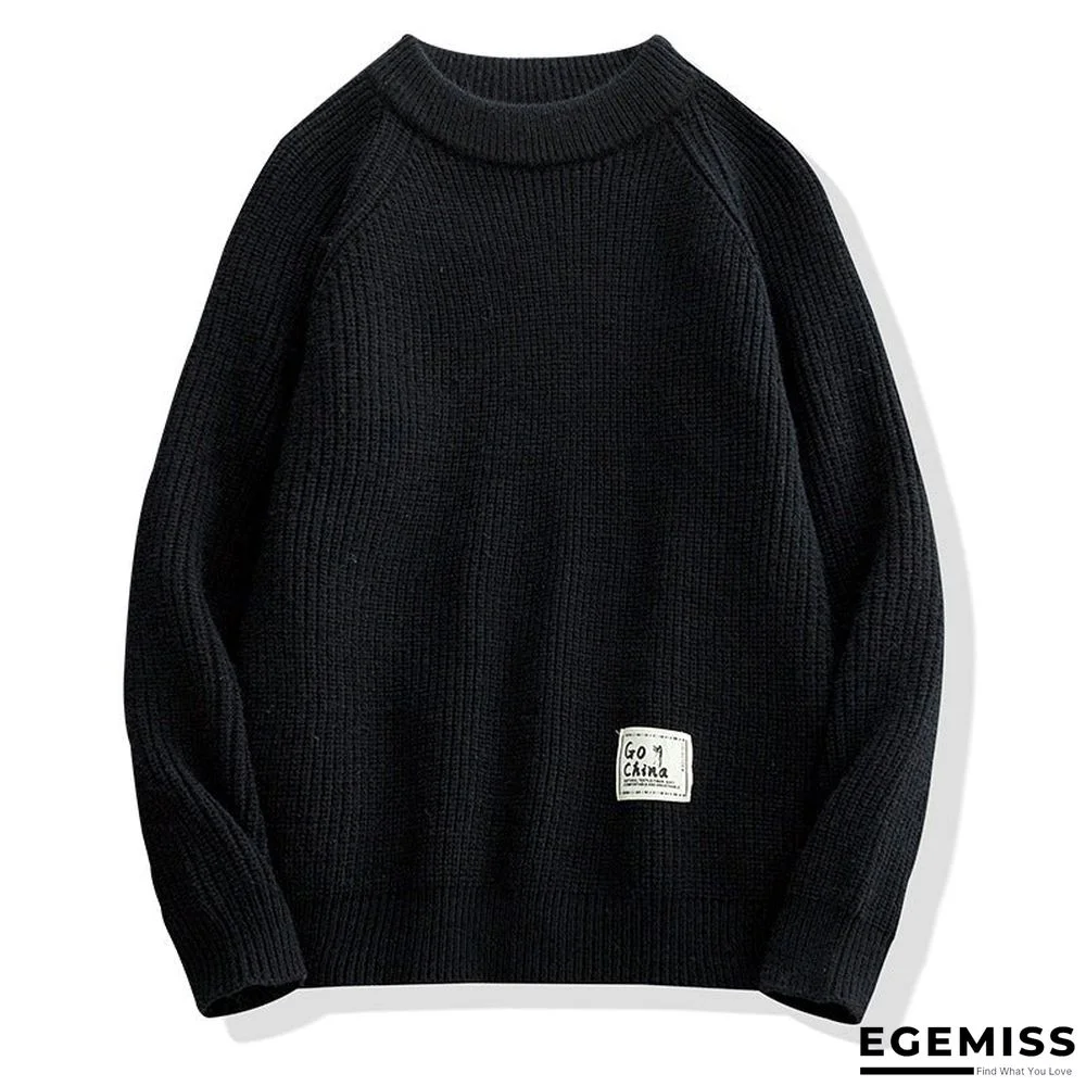 Loose Trend Long Sleeve Low Collar Men's Sweater | EGEMISS