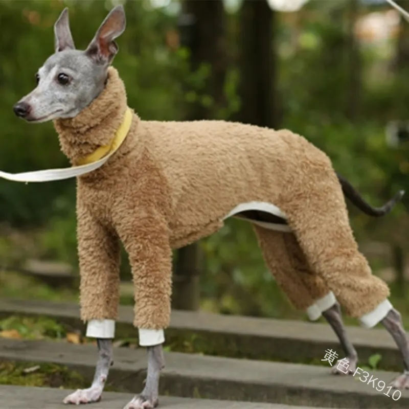 Brownm Brownm Double-Sided Velvet Dog Suit New Pet Clothing Pure Color Four-Legged Dog Suit Warm Clothes