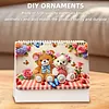 Little Bear 2027 DIY Diamond Painting Calendar Set with Special Shaped Partial Drill, 7.68x6.69 inch Monthly Flip Tabletop Calendar for Adults Beginners Home Office Decor Gift