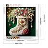 Christmas Flower Socks - Crystal Rhinestone Diamond Painting