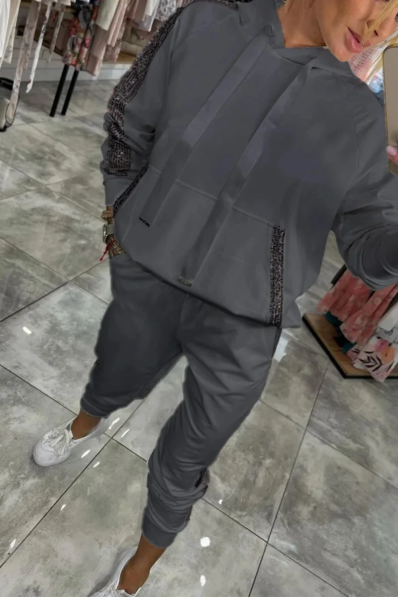 Nigikala Nigikala Women's New Casual Liede Pocket Sports Hoodie Kit