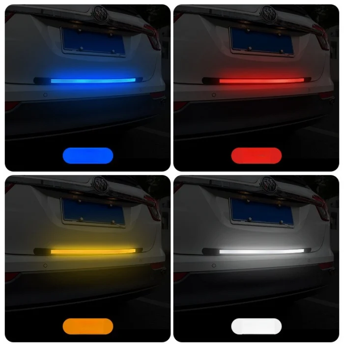 Car Anti-rear-end Reflective Strips Car Trunk Anti-collision Anti-scratch Soft Glue