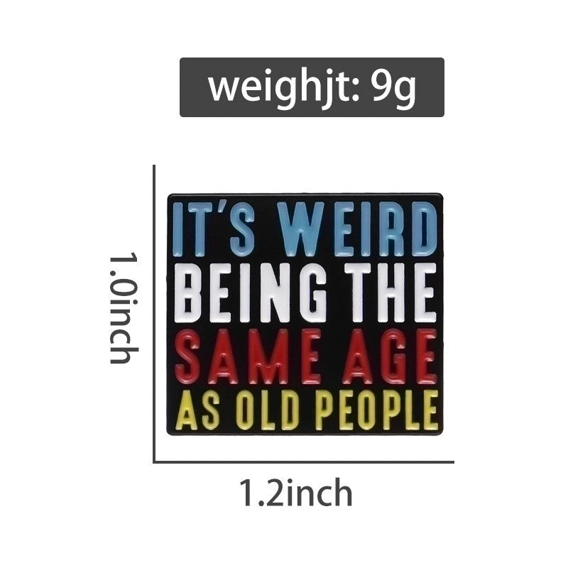 Cartoon Style Round Letter Heart Shape Alloy Stamping Stoving Varnish Plating Unisex Brooches