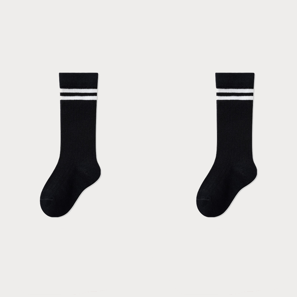 Girls Knee-High Socks-Preppy School Style 2-Pack REAL SILK LIFE