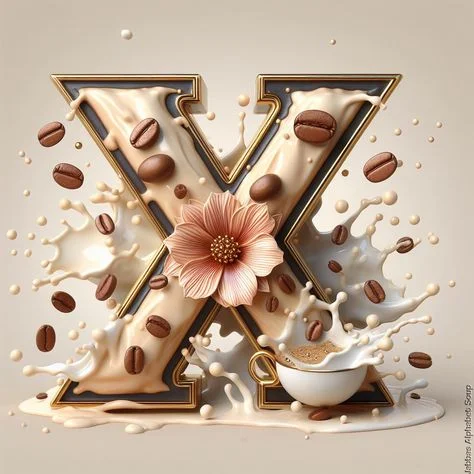 Diamond Painting - Full Round Drill - Coffee Alphabet(Canvas|40*40cm)