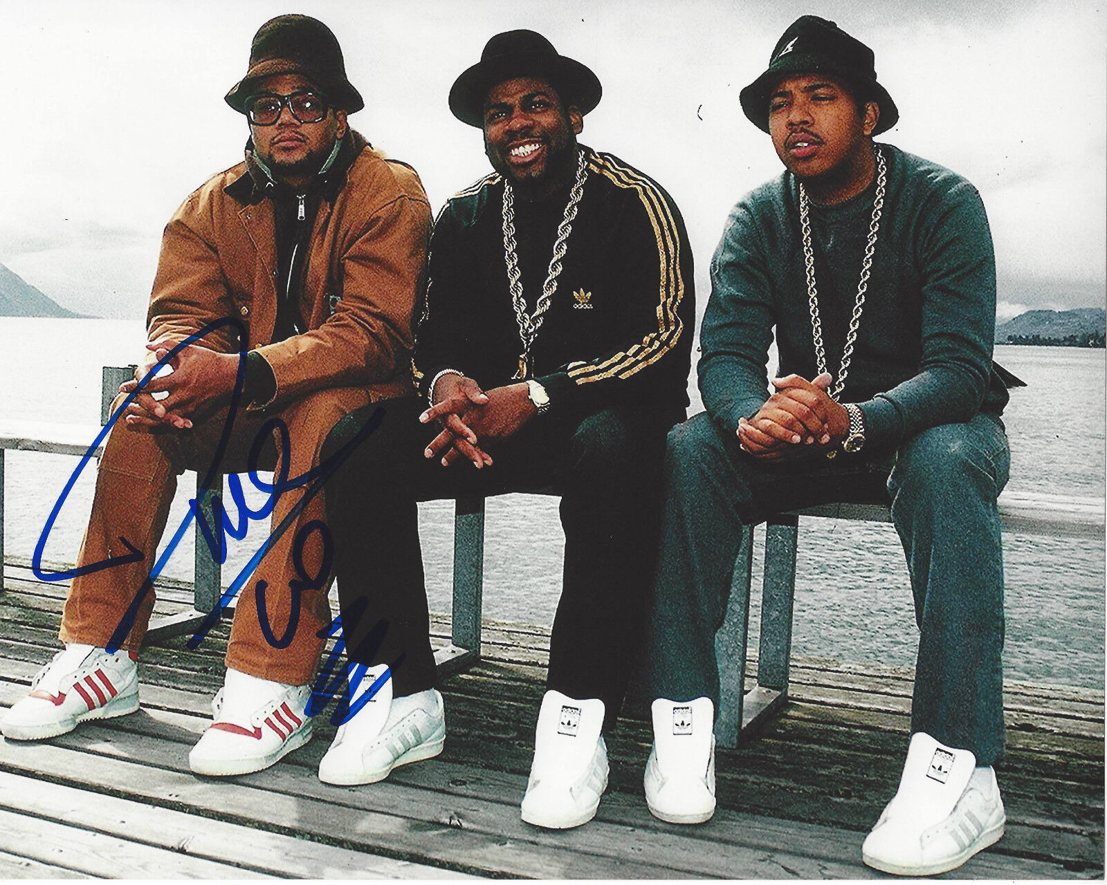 RUN-DMC (DARRYL MCDANIELS) SIGNED AUTHENTIC 8X10 Photo Poster painting C w/COA D.M.C. RAP PROOF