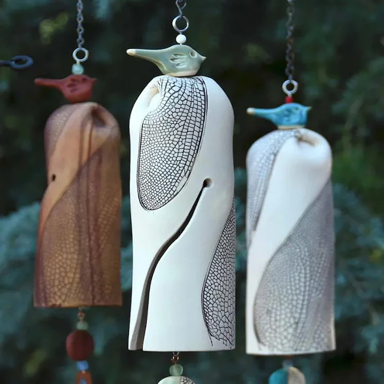 Beautiful Rustic Dragonfly Wind Chimes, Boho Handmade Garden Decor Gift
