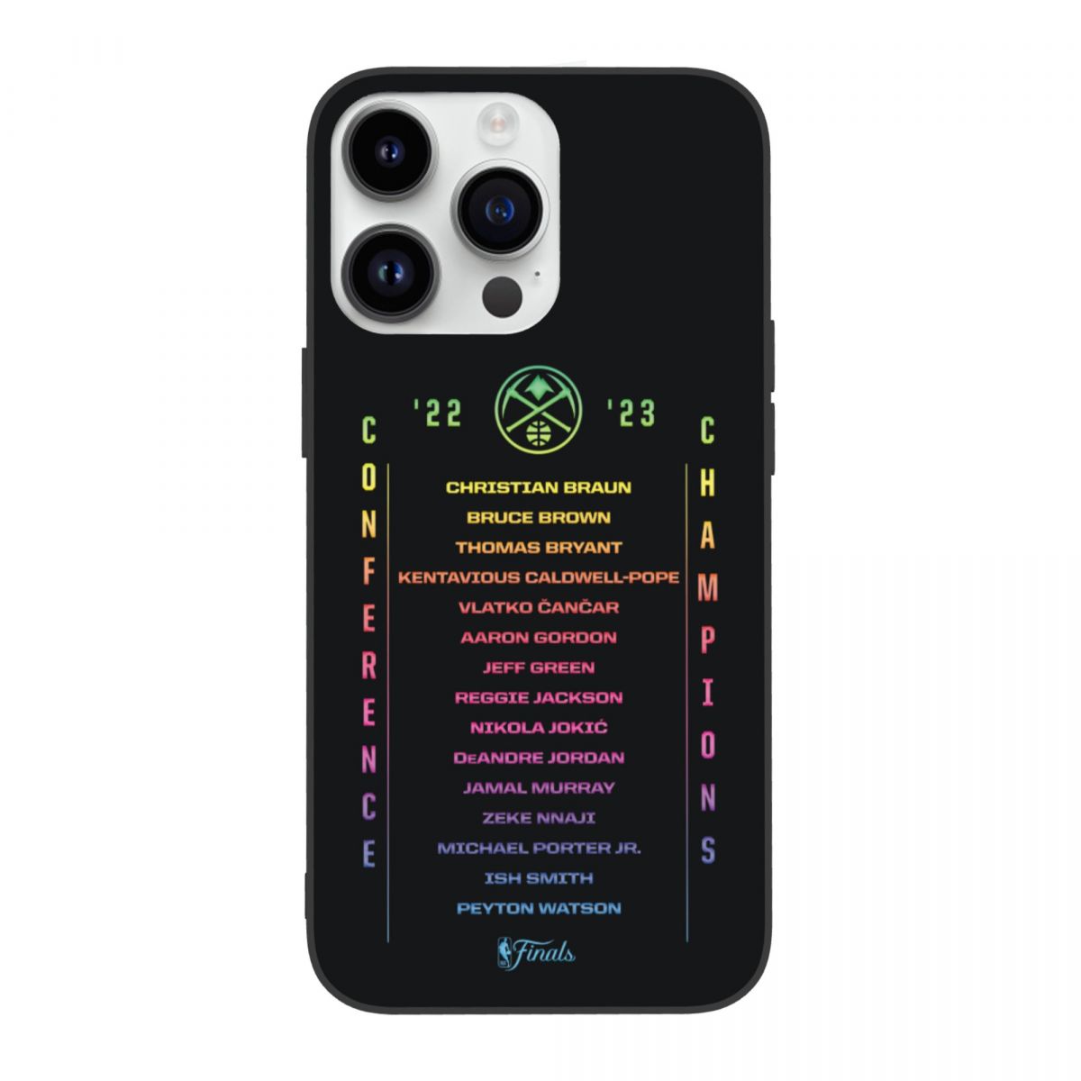 Denver Nuggets 2023 Western Conference Champions Crossover Team Roster iPhone 14 Case Cover