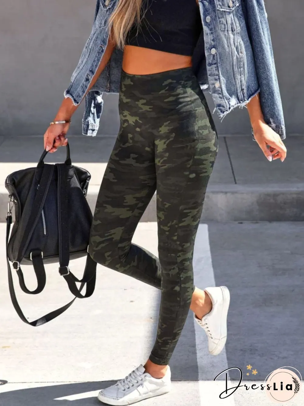 Casual Camo Printed Leggings Pants
