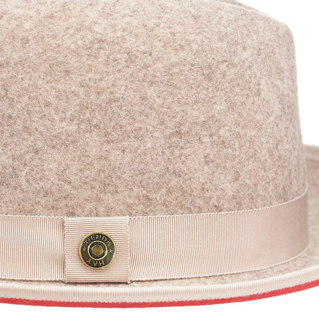 Classic Center-creased Fedora-King (Mixed Beige)