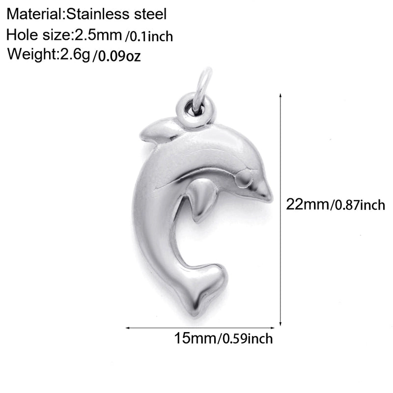 1 Piece 12*16mm 22*15mm 304 Stainless Steel Animal Snake Pendant Jewelry Accessories