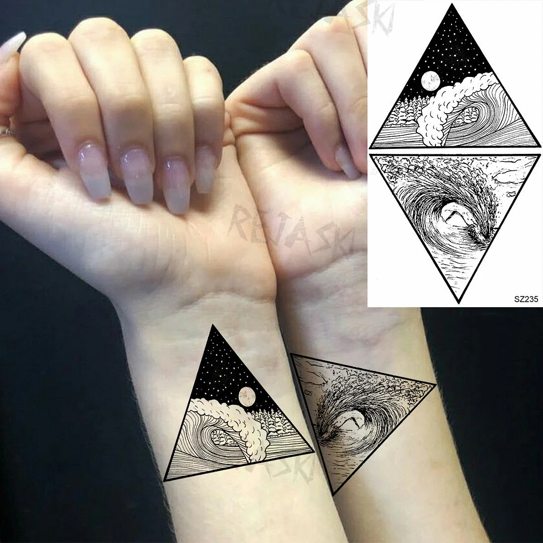 Realistic Sunflower Fashion Wrist Temporary Tattoos For Women Gilr Butterfly Geometry Fake Tattoo Custom Armbands Washable Tatoo