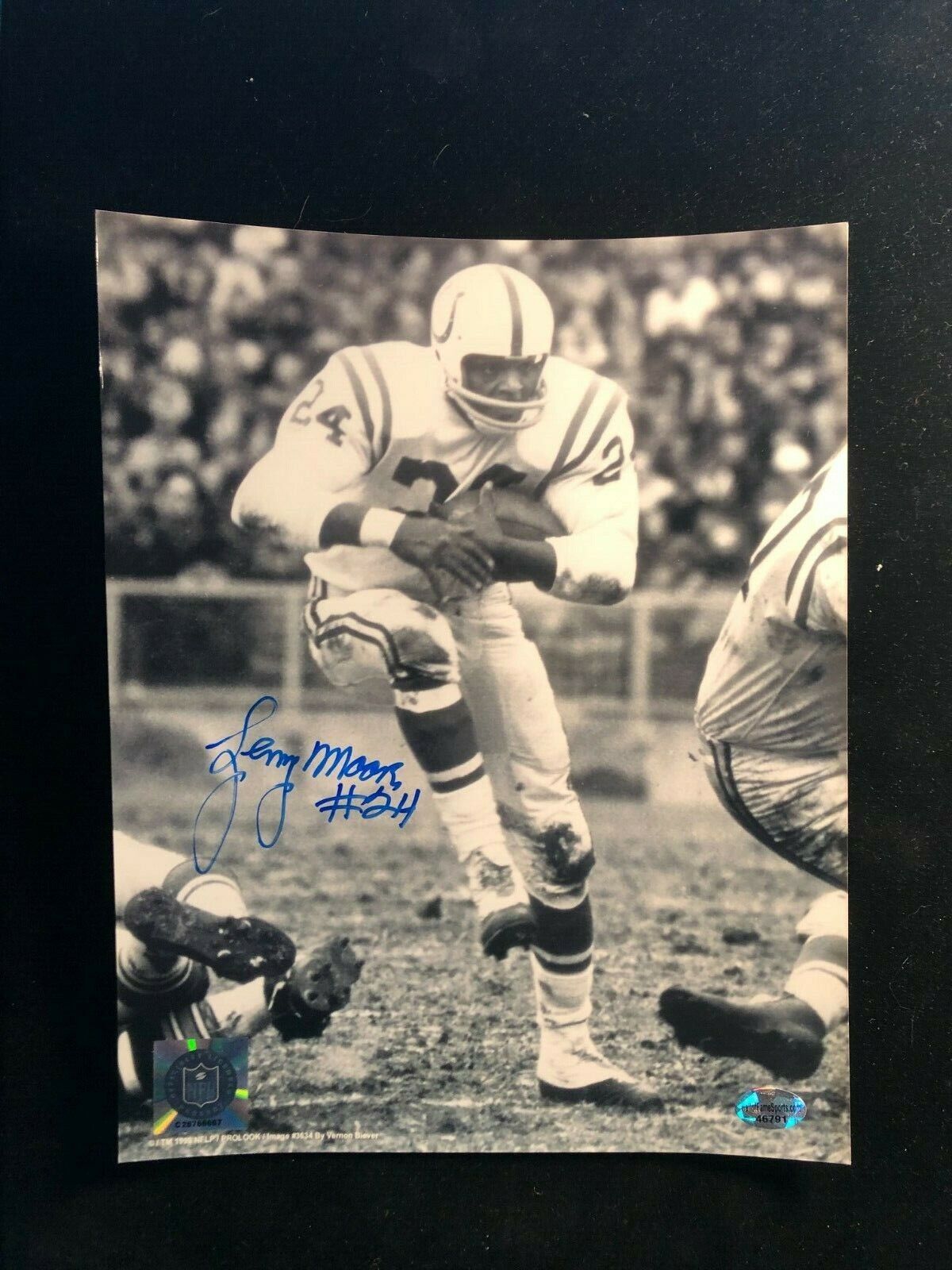 Lenny Moore Signed Autographed Photo Poster painting COA Baltimore Colts