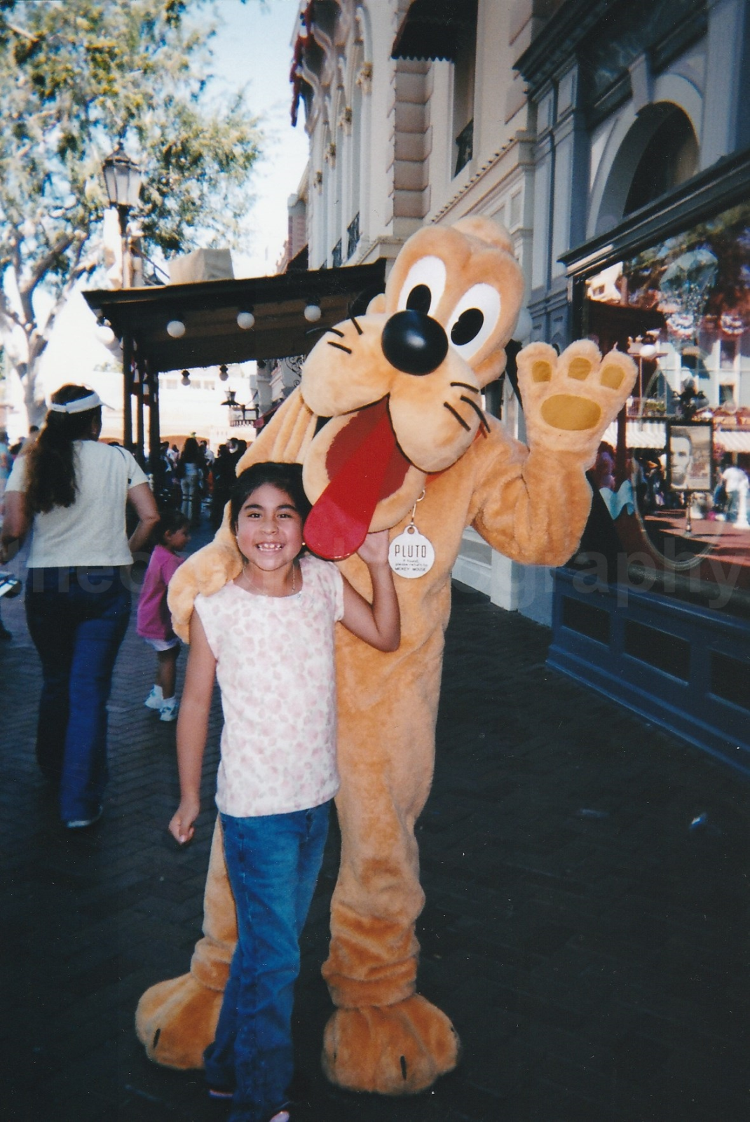 Goofy + Friend FOUND Photo Poster painting ColorOriginal Snapshot DISNEY 21 32