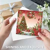 (US Only)6PCS DIY Diamond Art Greeting Cards Congratulations Card & Gift (Christmas Tree)