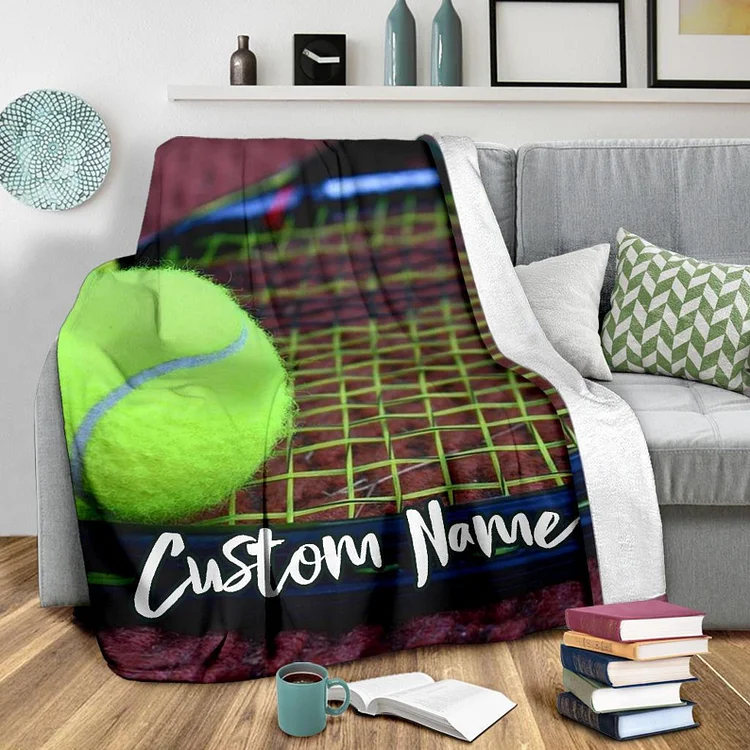 Tennis Fleece Blanket / Tennis Cozy Blanket / Tennis Adult Blanket | BKKid605