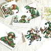 6PCS DIY Diamond Art Greeting Cards Christmas Elf Congratulations Cards & Gift