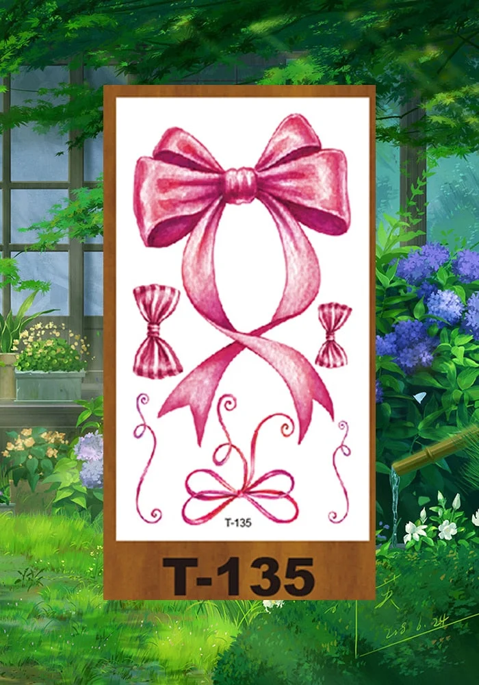 Drop Shipping Small Temporary Tattoo Sticker Plum Bird Geometric Figure Bow Moon Girl Kid Men Arm Abdomen Neck Ankles Art Tatoo