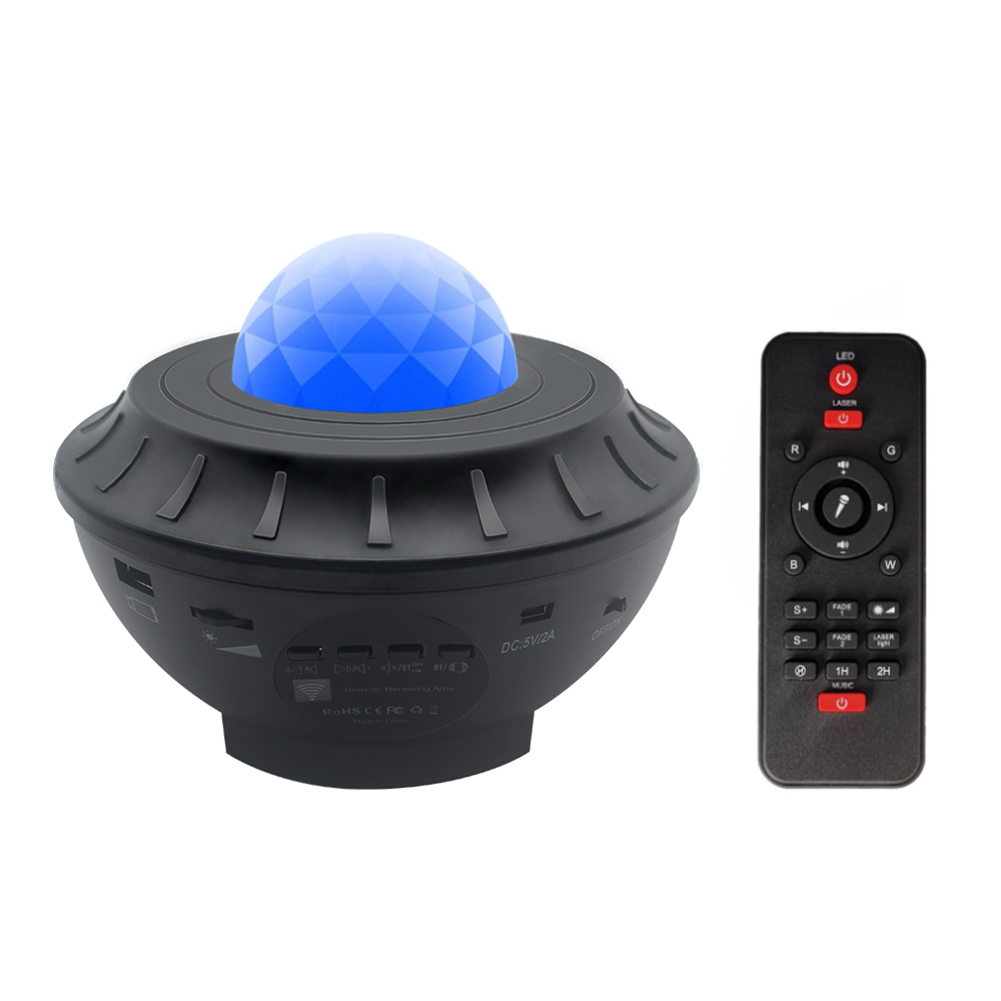 

Remote Control LED Starry Sky Projector Lamp USB Music Player Night Light, 501 Original